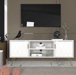 White TV Stand for Bedroom Entertainment Center