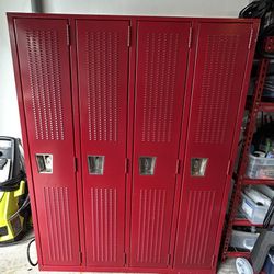 ✨🔒 RED SPORTS LOCKERS ⚾🏀🏈⚽🏒🥎 – Secure Storage for Athletic Equipment 🔒✨