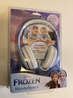 NEW Disney Frozen Wired Adjustable Headphones And Padded Ear Cushions / Compatible With Devices Equipped With A 3.5mm Jack