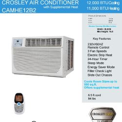 Crosley Air Conditioner Window Unit New