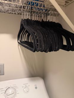 Black Velvet/felt Clothes Hangers Set