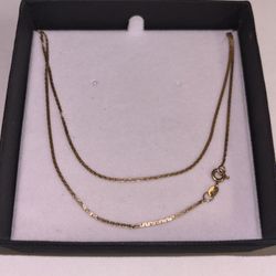 15.52 Inch Italy  Choker 14K Gold Necklace  