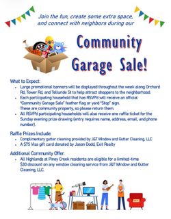 Community yard sale 5/15 - 5/16