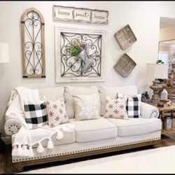 Farmhouse Wheat Sofa | Living Room Set | Brand New 