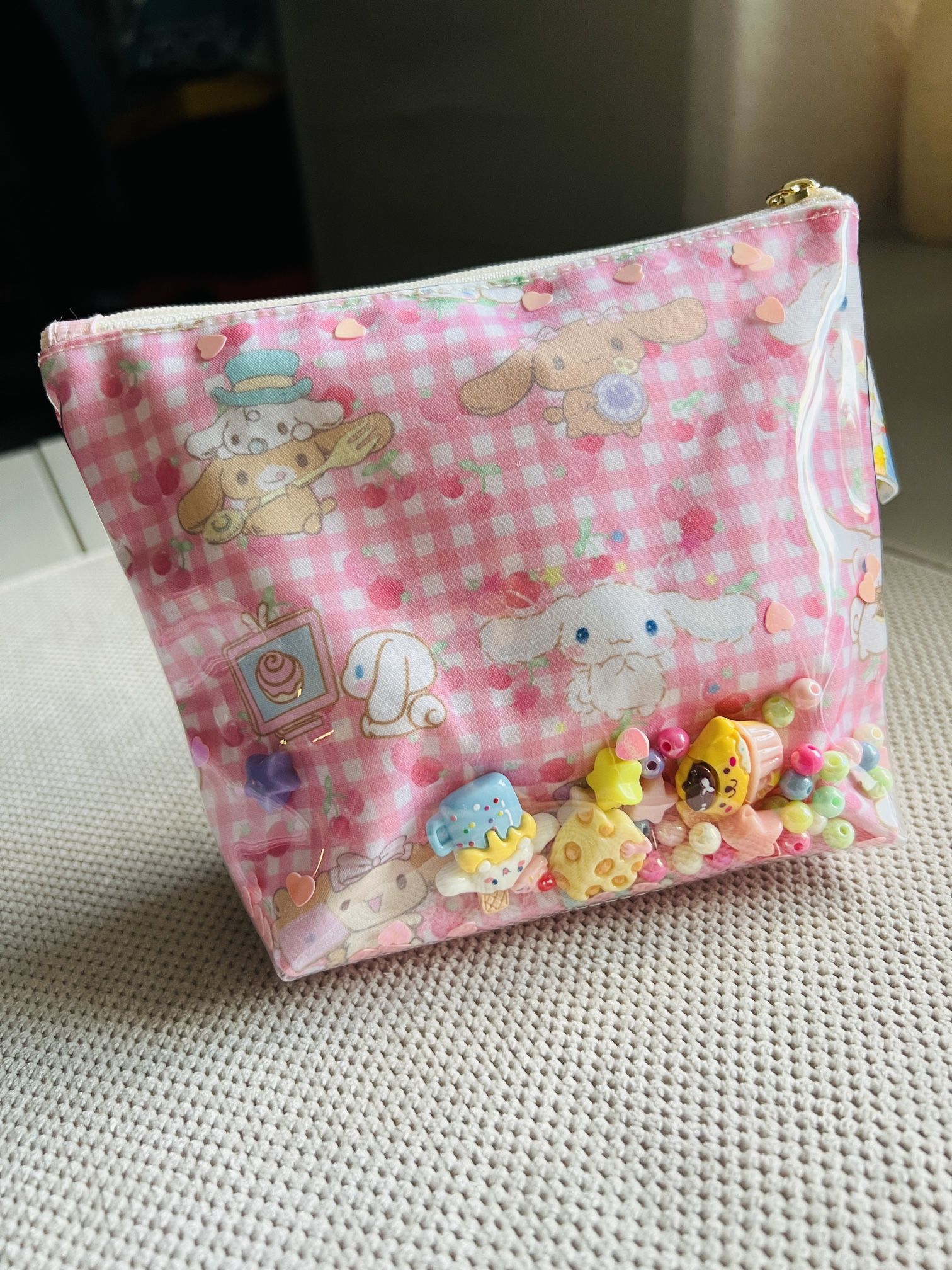 Sanrio pouches with movable beads