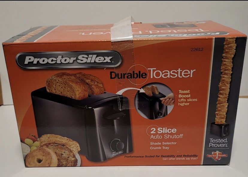 Proctor Silex 2-Slice Extra-Wide Slot Toaster, NEW