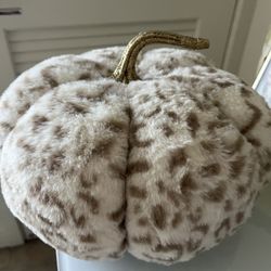 Leopard Print Stuffed Pumpkin