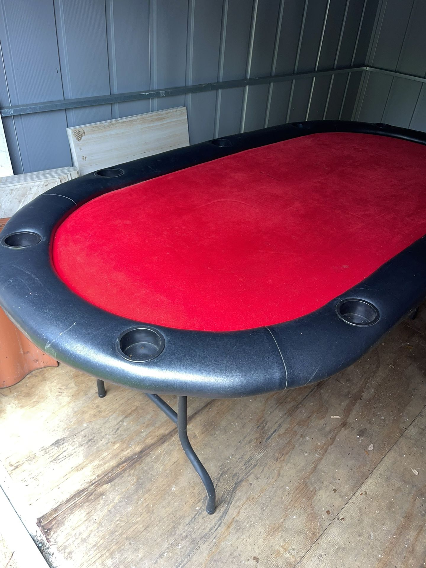 10 Person POKER TABLE with Cover Excellent Condition Has Been In Storage