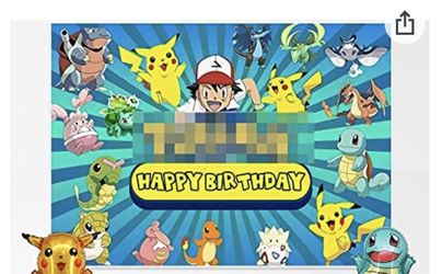 Birthday Pokémon Backdrop