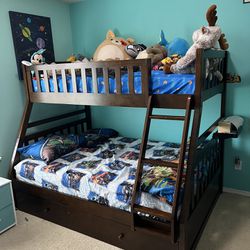 Hayden Bunk Bed With Storage Trundle In Espresso Twin/Full