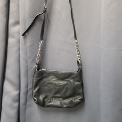 Michael Kors Tasseled Crossbody Bag In Black Pebbled Leather