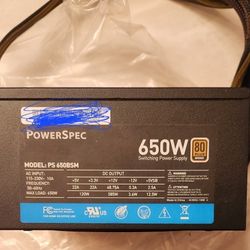Power spec (Microcenter Brand) 650W Power Supply (PSU)