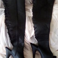 Thigh High Lace Up Heels 