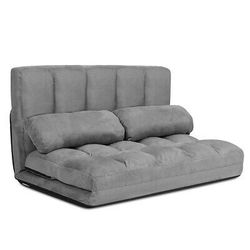 Adjustable Floor Sofa Bed with 2 Pillows