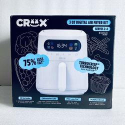 New CRUXxMarshmello 3QT Digital Touch Screen Air Fryer W/ TurboCrisp Technology