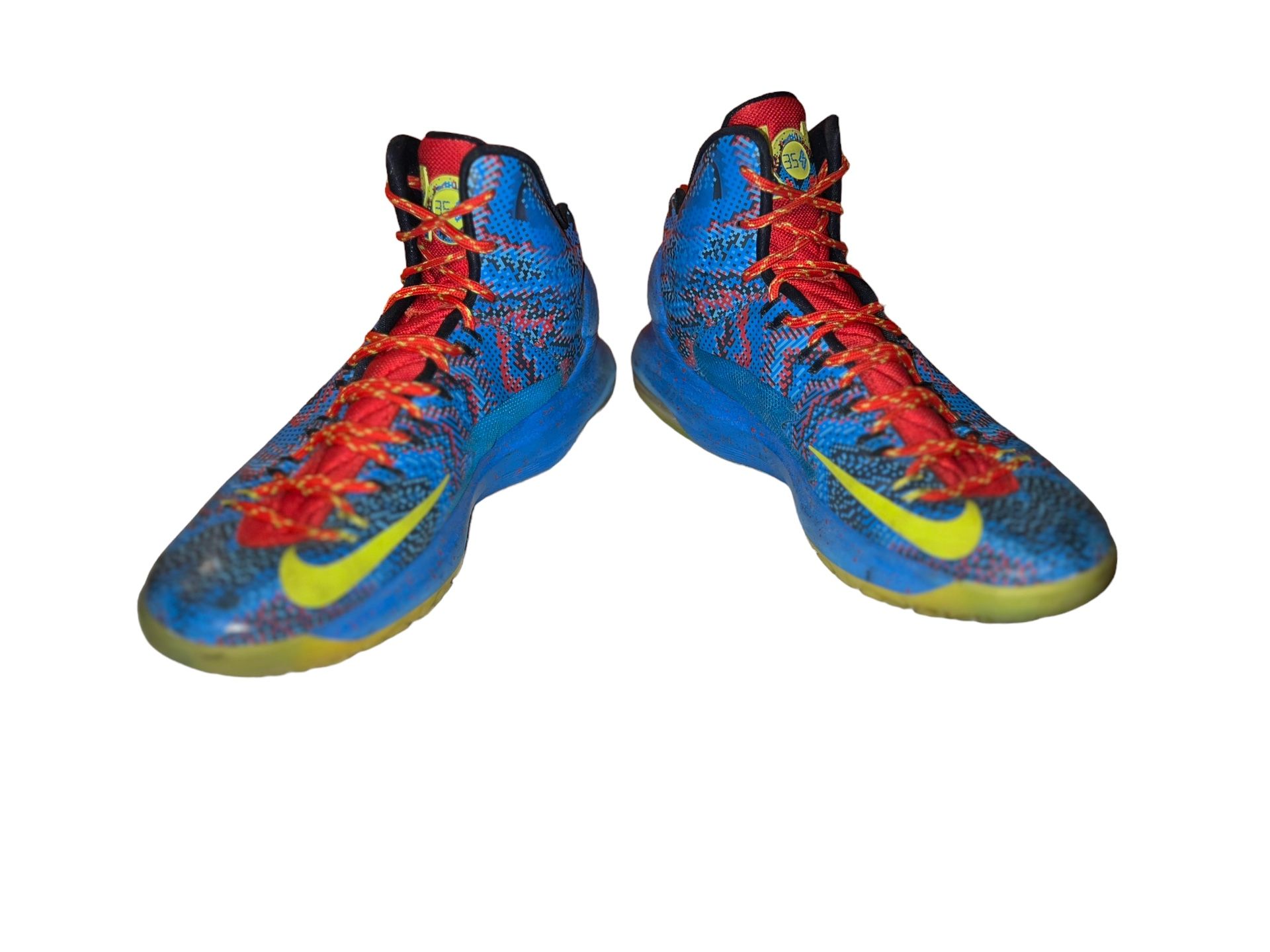 Okc KD Nike basketball shoe rare blue orange red