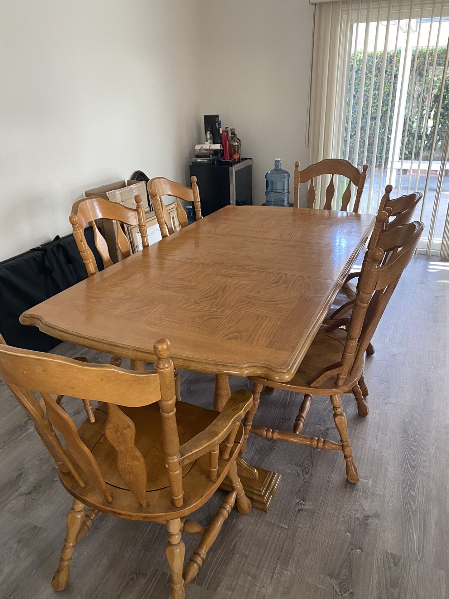 Wood kitchen table