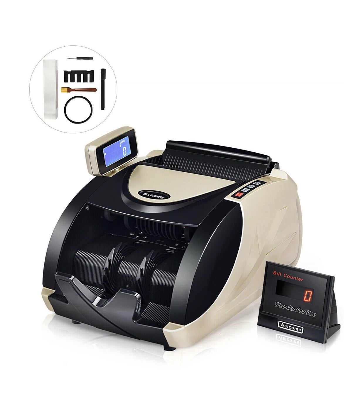 Currency Counter Money Cash Countting Machine Counterfeit Bill Detector UV MG