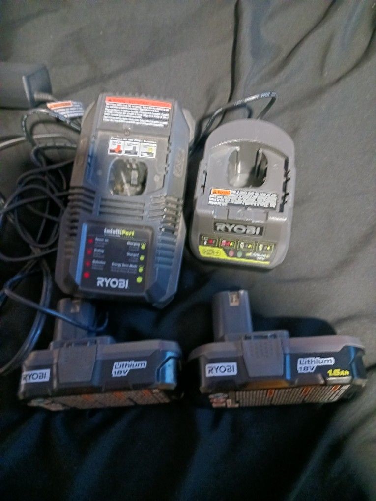 Ryobi Chargers And Batteries