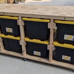 Heavy Duty Storage Racks For 27 Totes And Shelves!