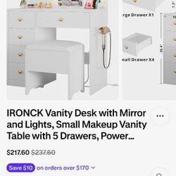 Ironck Vanity Desk 