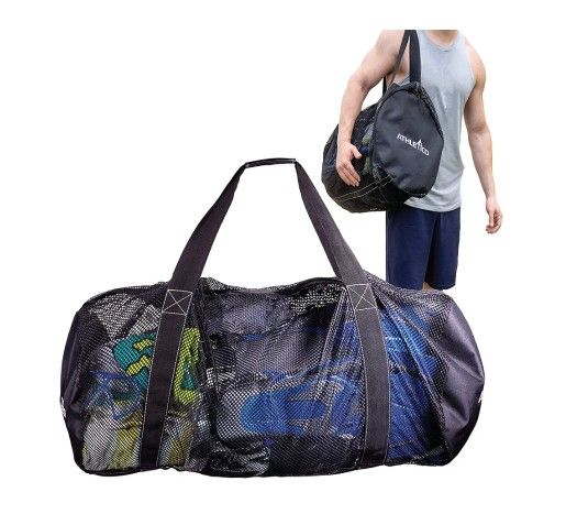 Athletico Mesh Dive Duffel Bag for Scuba or Snorkeling - XL Mesh Travel Duffle for Scuba Diving and Snorkeling Gear & Equipment 