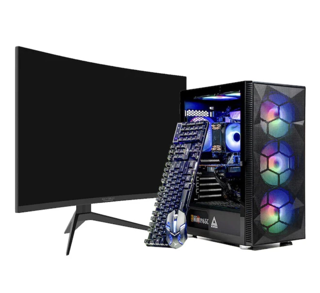 Skytech Gaming Pc Bundle + Monitor 27”