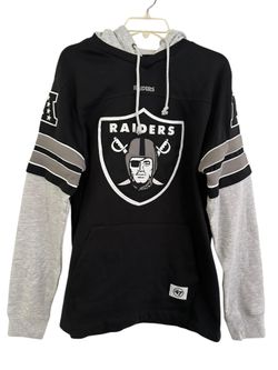 Las Vegas Raiders '47 Brand Black Superior Pullover Hoodie Size Medium