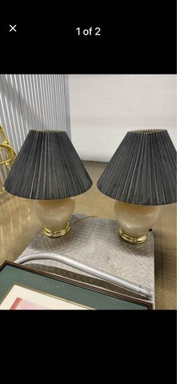 Two vintage night stand lamps