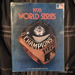 Vintage 1978 World Series Official Program - Yankees vs. Dodgers (75th Anniversary Edition