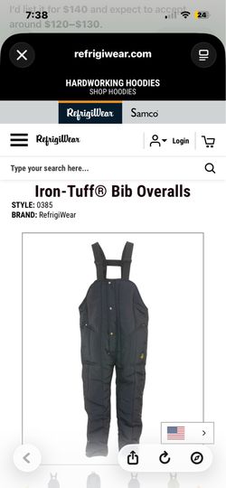 Refrigeration overalls