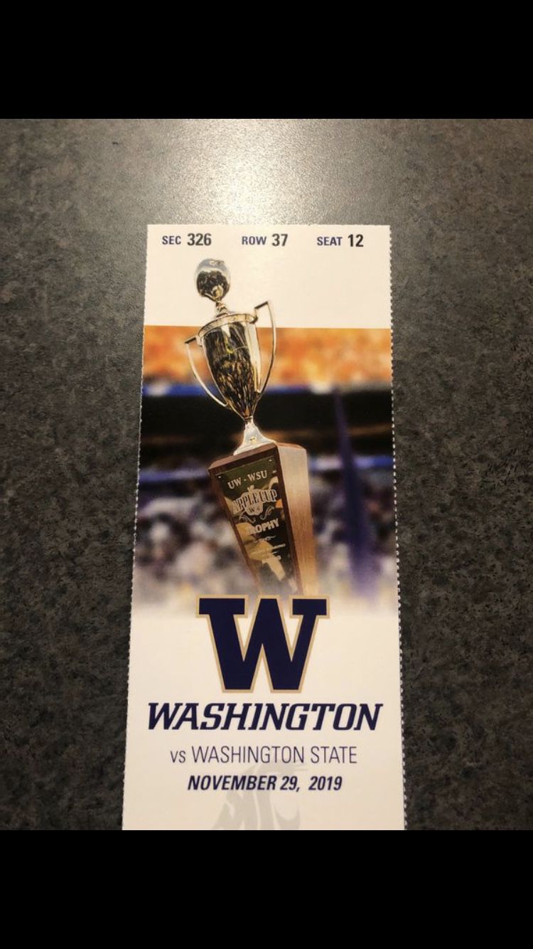 University of Washington vs. Washington State Apple Cup Ticket