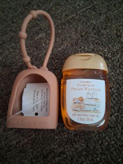 Bath & Body Works Pumpkin Pecan Waffles PocketBac Hand Gel with Holder