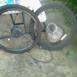 Pair Of Wheels For Ebike