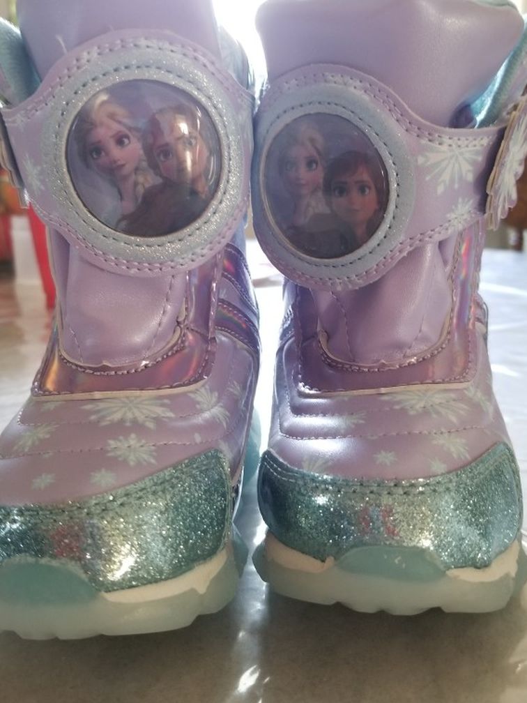 Disney Frozen 2 Toddler Girl Snow Boots Size 7
