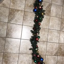 Christmas decoration garland with multiple color balls