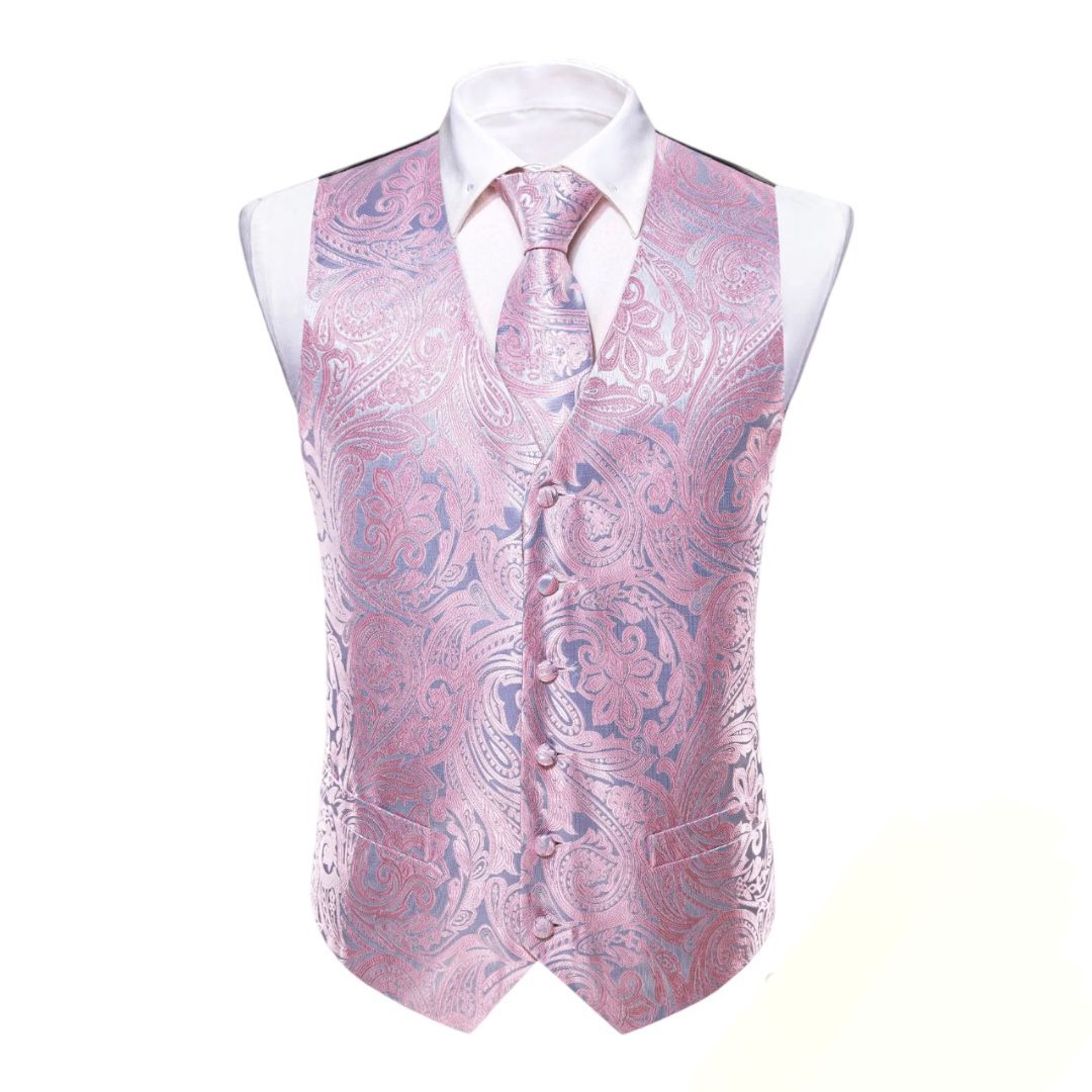 Men’s Pink Design Vest Large New