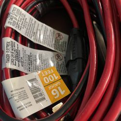 100 ft. 16/3 Medium-Duty Indoor/Outdoor Extension Cord, Red and Black