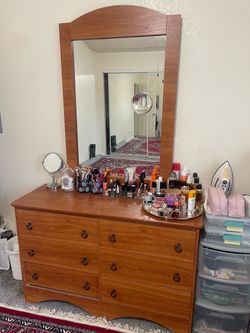 Dresser with mirror