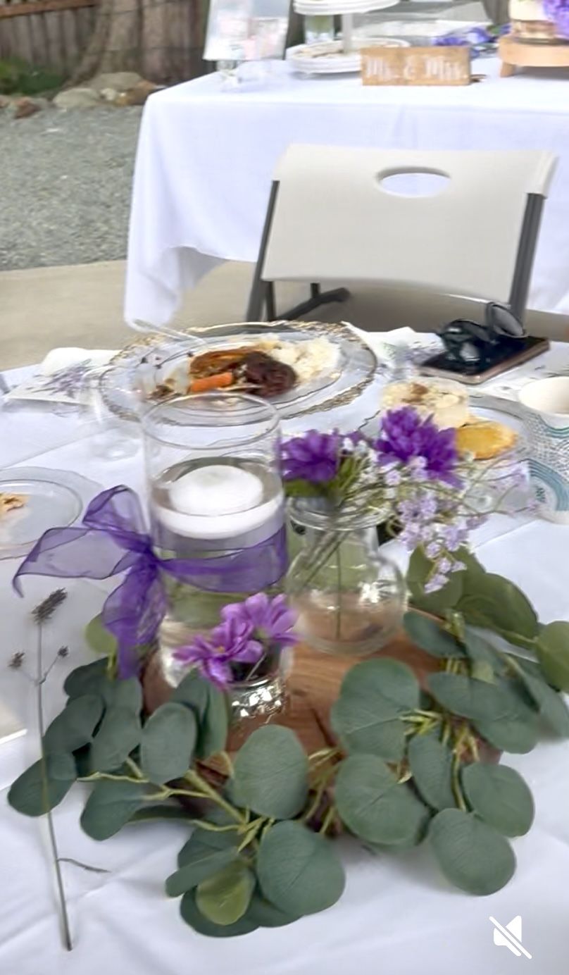 Round Wood Centerpieces