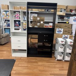 Black Closet System 39”W X 80”H X 16”D 