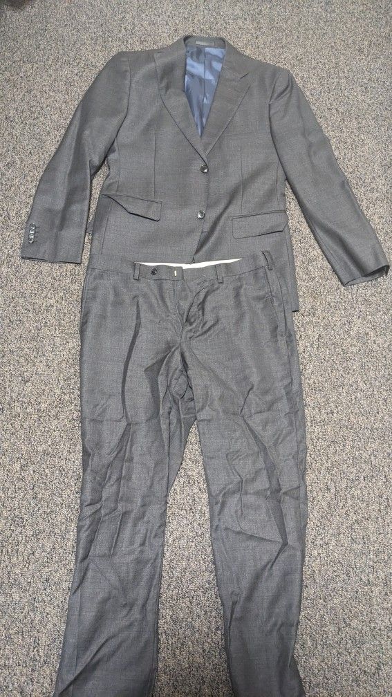 Suits Supply Vitale Barberis Canonico Gray Wool Suit Size...