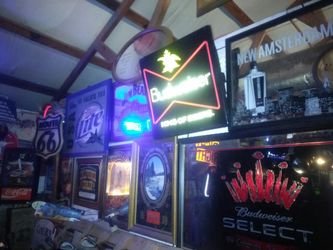 Man cave lights and signs