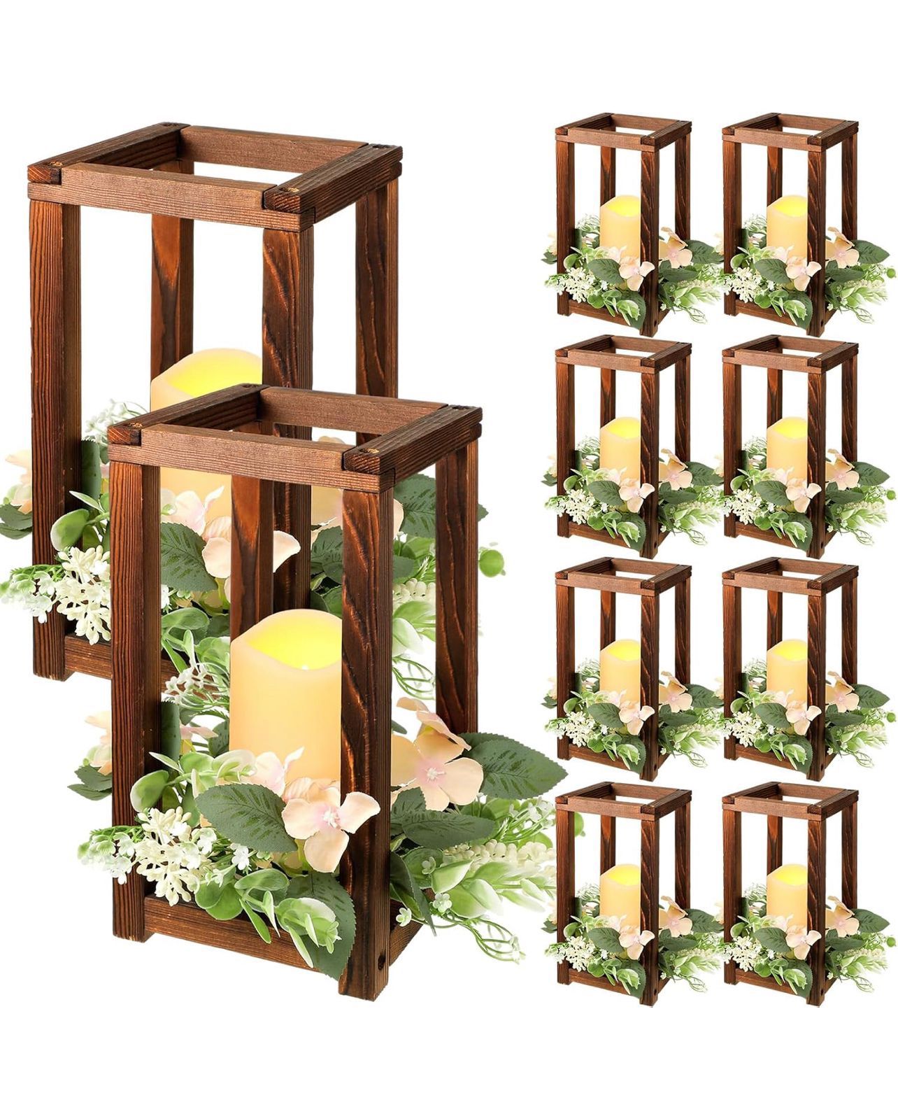 Wooden Lanters, Centerpieces, Candles Decoration