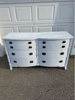 White Dresser with Six Drawers