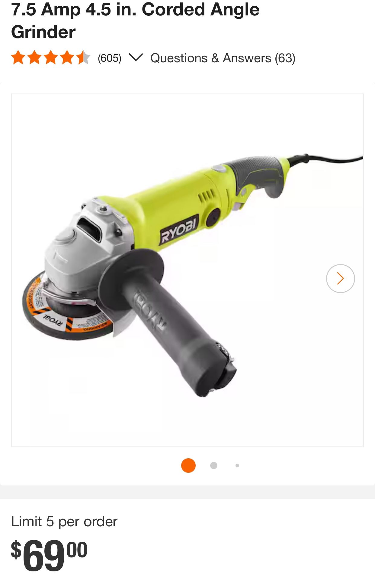 Ryobi Angle Grinder