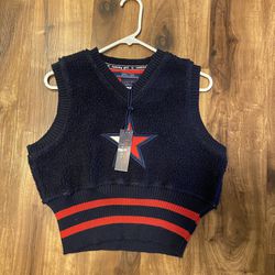 Brand New Woman’s Tommy Jeans brand Navy Blue Sweater Vest Up For Sale 