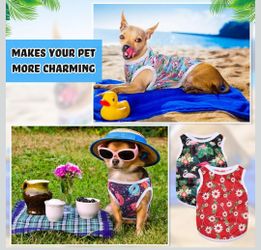 5 Doggie Tank Tops,Med