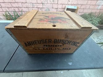 Vintage Budweiser Anheuser-Busch Centennial Wooden Crate Box