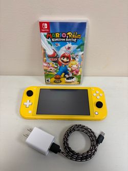 Fair Condition* Nintendo Switch Lite w/ Mario vs Rabbids game